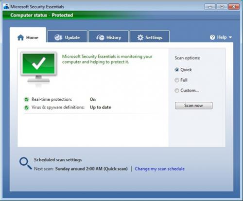 ดาวน์โหลด Microsoft Security Essentials