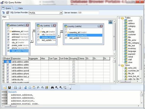 โปรแกรมเชื่อมต่อ ฐานข้อมูล Database Browser