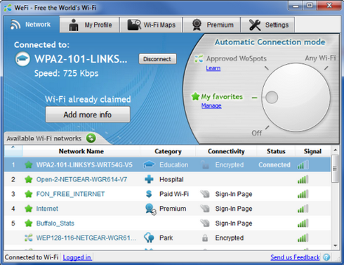 โปรแกรมต่อไวไฟ WeFi โปรแกรมต่อไวไฟ WeFi