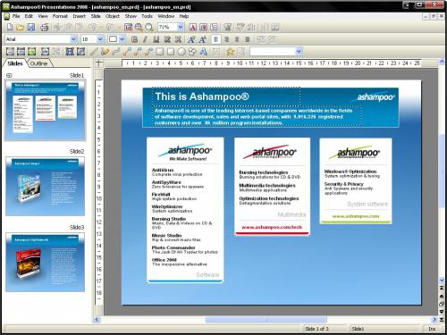 โปรแกรมทําพรีเซ็นเทชั่น Ashampoo Presentation