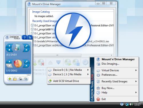 โปรแกรมจำลองไดร์ฟ Daemon Tools Lite โปรแกรมจำลองไดร์ฟ Daemon Tools Lite