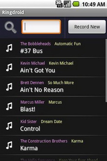แอปทำเสียง ริงโทน Ringdroid แอปทำเสียง ริงโทน Ringdroid