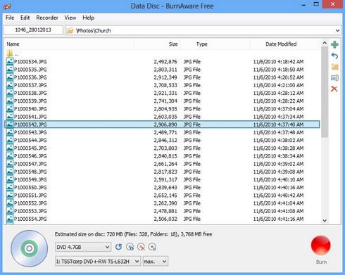 BurnAware Free (โปรแกรมไรท์แผ่น DVD ไรท์ Blu-ray ไรท์ CD) : 