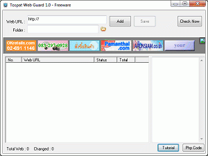 โปรแกรมดูแลเว็บไซต์ ตรวจสอบเว็บไซต์ Tospat Web Guard