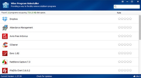 โปรแกรมลบโปรแกรม Wise Program Uninstaller โปรแกรมลบโปรแกรม Wise Program Uninstaller