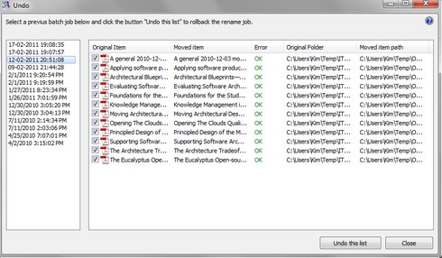 โปรแกรมเปลี่ยนชื่อไฟล์ Advanced Renamer
