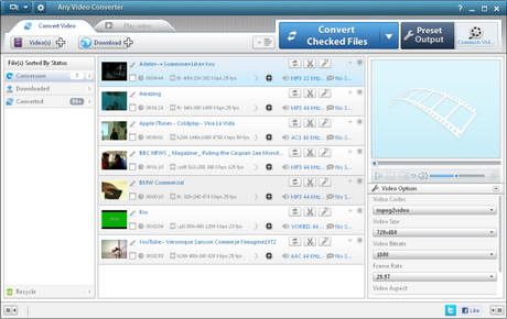 โปรแกรมแปลงไฟล์ Any Video Converter โปรแกรมแปลงไฟล์ Any Video Converter