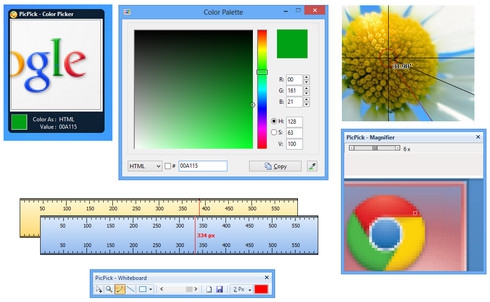 โปรแกรมไม้บรรทัด PicPick โปรแกรมไม้บรรทัด PicPick