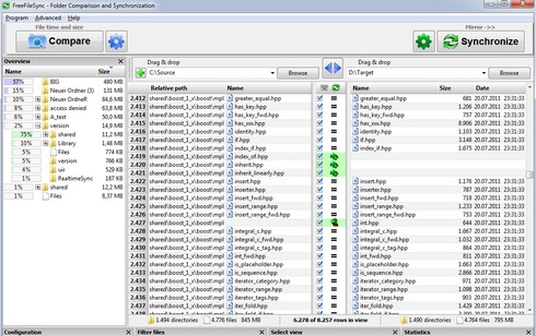 FreeFileSync (โปรแกรม Sync ข้อมูล ไฟล์และโฟลเดอร์ ให้ตรงกัน) : 
