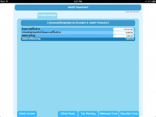 Wealth Assessment (App วางแผนการเงิน การวางแผนการเงินส่วนบุคคล) : 