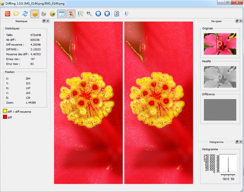 โปรแกรมเปรียบเทียบรูปภาพ DiffImg