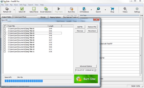 โปรแกรมแปลงไฟล์เพลง FreeRIP MP3 โปรแกรมแปลงไฟล์เพลง FreeRIP MP3