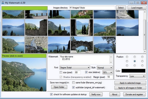โปรแกรมใส่ลายน้ำ My Watermark