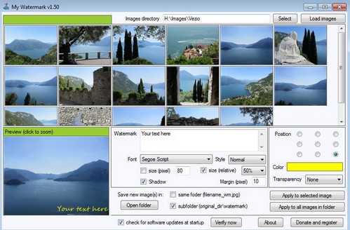 โปรแกรมใส่ลายน้ำ My Watermark