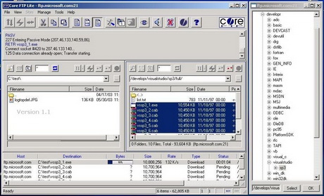 โปรแกรม FTP รับส่งข้อมูล Core FTP LE โปรแกรม FTP รับส่งข้อมูล Core FTP LE