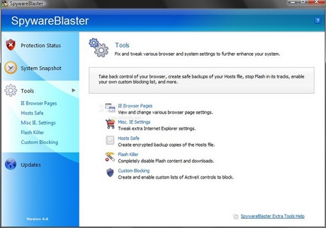 ดาวน์โหลด Spyware Blaster ดาวน์โหลด Spyware Blaster
