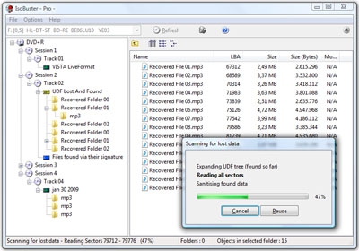โปรแกรมกู้ไฟล์คืน IsoBuster โปรแกรมกู้ไฟล์คืน IsoBuster