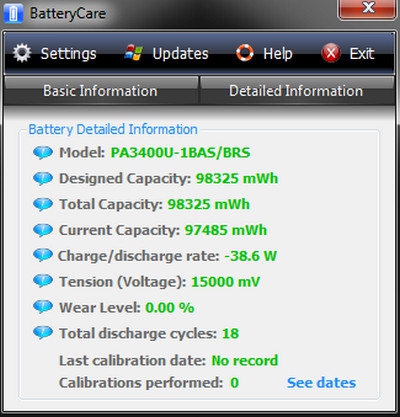BatteryCare (โปรแกรม BatteryCare ตรวจเช็ค แบตเตอรี่ Notebook) : 