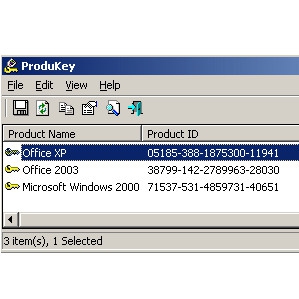 ProduKey (โปรแกรมดู Product Key โปรแกรมในเครื่อง) : ProduKey (โปรแกรมดู Product Key โปรแกรมในเครื่อง) :
