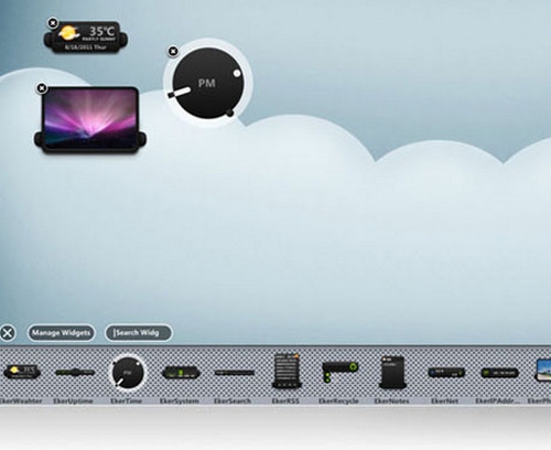 โปรแกรมตกแต่งหน้าจอ XWidget