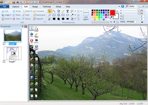 โปรแกรมจับภาพหน้าจอ HyperSnap โปรแกรมจับภาพหน้าจอ HyperSnap