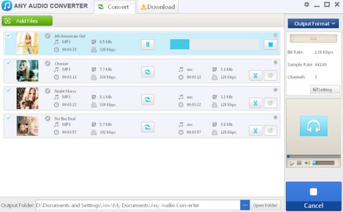 โปรแกรมแปลงเสียง Any Audio Converter