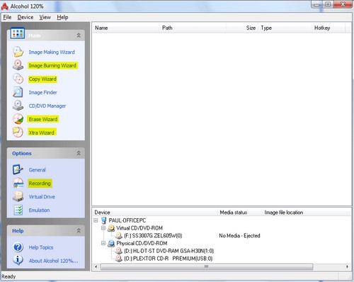 Alcohol 120 (โปรแกรมไรท์แผ่น จำลองไดร์ฟ CD DVD) : 