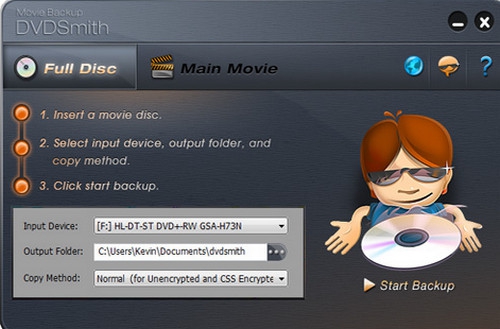 โปรแกรมคัดลอก Copy แผ่น DVDSmith Movie Backup