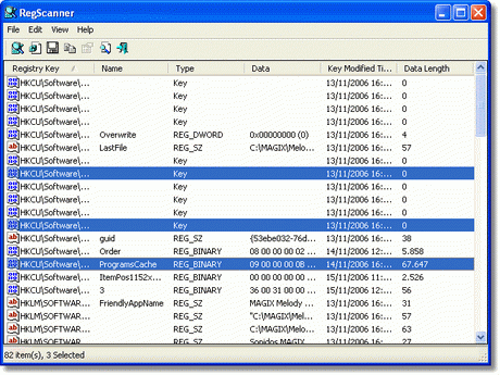 โหลดโปรแกรม RegScanner โหลดโปรแกรม RegScanner