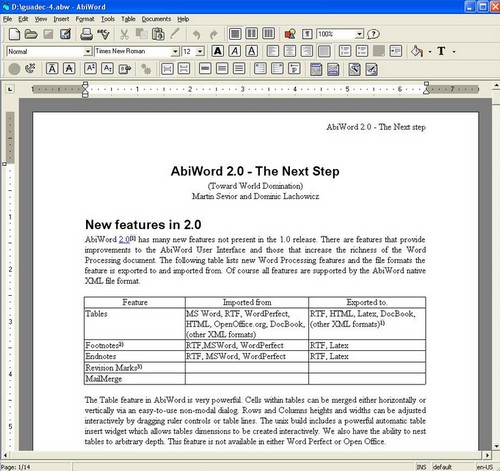 ดาวน์โหลดโปรแกรม AbiWord ดาวน์โหลดโปรแกรม AbiWord