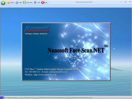 โปรแกรมสแกนใบหน้า Nanosoft Face Scan โปรแกรมสแกนใบหน้า Nanosoft Face Scan