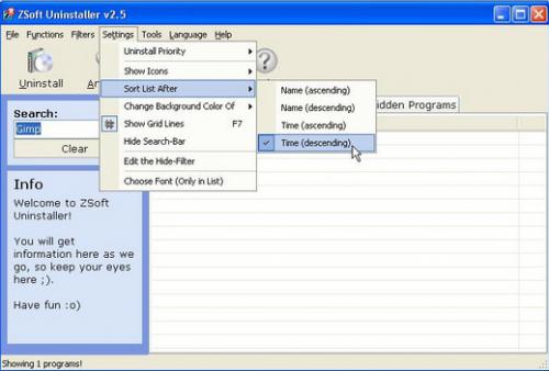 โปรแกรม ZSoft Uninstaller โปรแกรม ZSoft Uninstaller