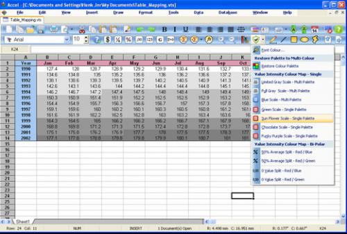 โปรแกรม Accel Spreadsheet