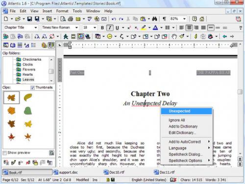 โปรแกรมประมวลผลคำ Atlantis Word Processor
