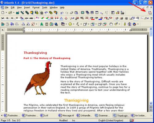 โปรแกรม Atlantis Word Processor