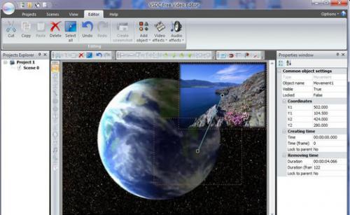 โปรแกรมตัดต่อวิดีโอ VSDC  Free Video Editor