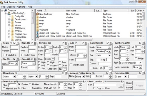 โปรแกรมเปลี่ยนชื่อไฟล์ฟรี Bulk Rename Utility โปรแกรมเปลี่ยนชื่อไฟล์ฟรี Bulk Rename Utility