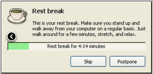 โปรแกรมป้องกัน โรคนิ้วล็อก Workrave