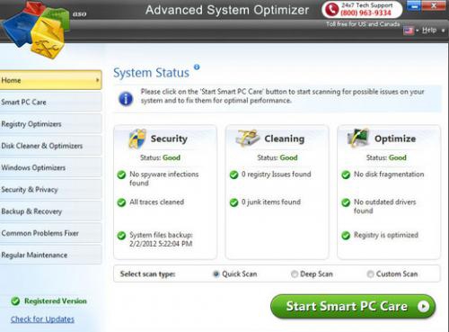 โปรแกรมเพิ่มประสิทธิภาพคอม Advanced System Optimizer โปรแกรมเพิ่มประสิทธิภาพคอม Advanced System Optimizer