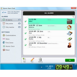 Atomic Alarm Clock (โปรแกรมแจ้งเตือน แจ้งเตือนเหตุการณ์สำคัญ) : 