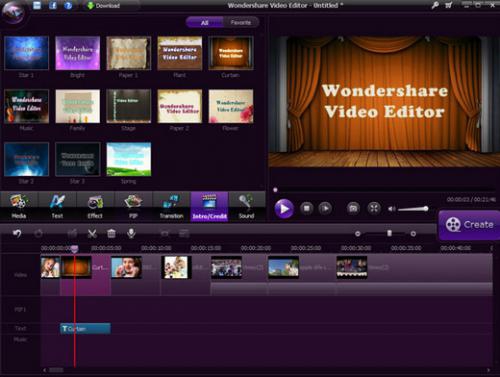 โปรแกรม Wondershare Video Editor โปรแกรม Wondershare Video Editor