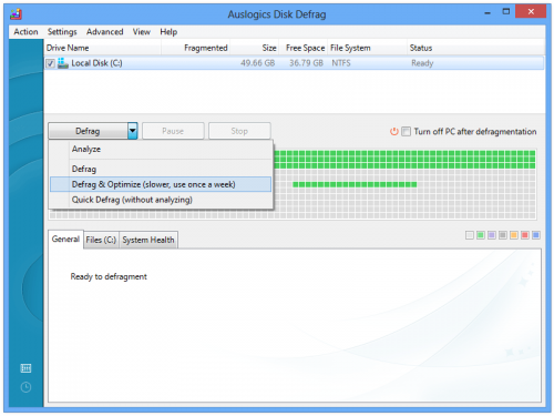 Auslogics Disk Defrag (โปรแกรม Defragment จัดเรียงไฟล์ เรียงข้อมูลบน HDD) : Auslogics Disk Defrag (โปรแกรม Defragment จัดเรียงไฟล์ เรียงข้อมูลบน HDD) :
