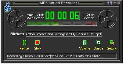 โปรแกรมอัดเสียง CooolSoft Power MP3 Recorder โปรแกรมอัดเสียง CooolSoft Power MP3 Recorder