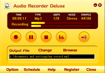 โปรแกรมอัดเสียง Audio Recorder deluxe โปรแกรมอัดเสียง Audio Recorder deluxe
