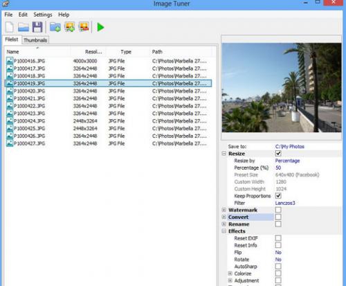 Image Tuner (โปรแกรมทำลายน้ำ ย่อรูป เปลี่ยนชื่อรูป ฟรี) : 