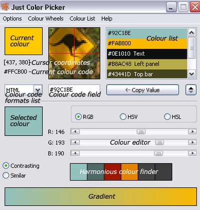 โปรแกรมดูดสี Color Picker โปรแกรมดูดสี Color Picker