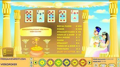 เกมส์ไพ่ Egyptian Pyramids Videopoker
