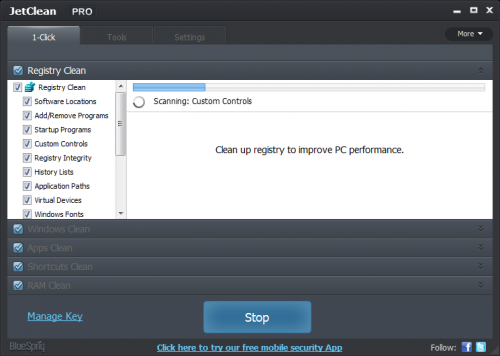 โปรแกรมทำความสะอาดคอม JetClean
