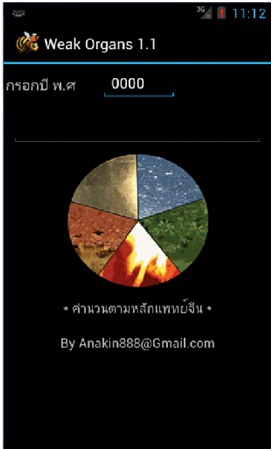 โปรแกรมหาอวัยวะอ่อนแอ หลักแพทย์จีน