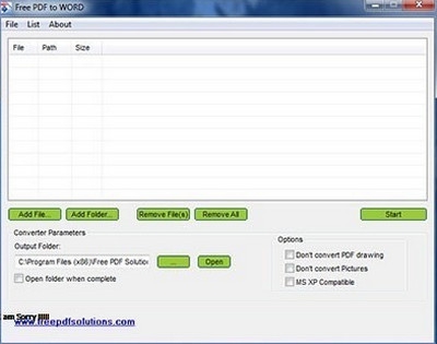 โปรแกรมแปลงไฟล์ Free PDF to Word Converter